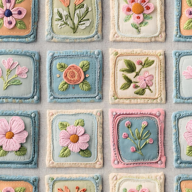 Zestaw wzorów haftów